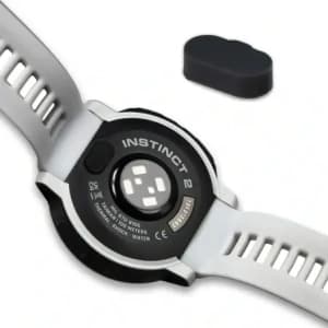 Bizon Accessories Dust Plug for Garmin watches black charging port plug