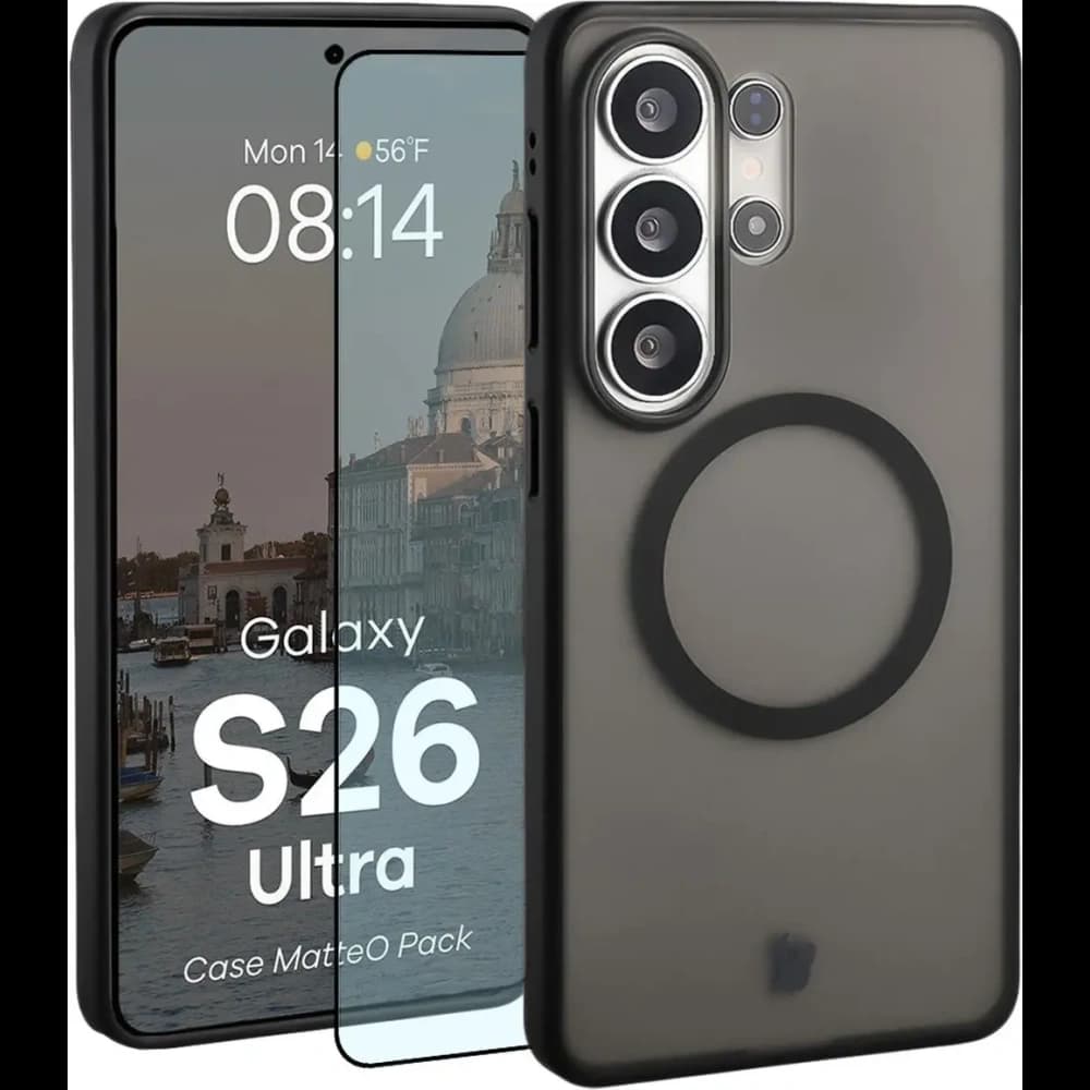 Bizon MatteO Magnetic Pack Samsung Galaxy S26 Ultra smoky black - 1