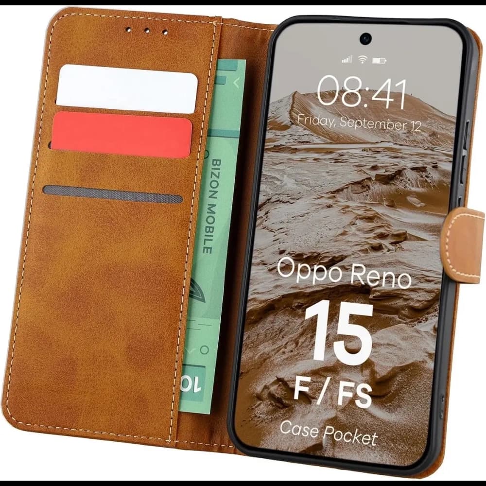 Bizon Case Pocket Oppo Reno 15 F / FS brown - 1