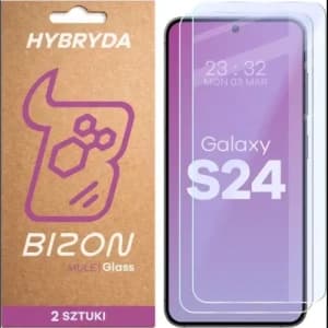 Elastyczne szkło hybrydowe Bizon Glass Mule Duo do Samsung Galaxy S24 [2 PACK]