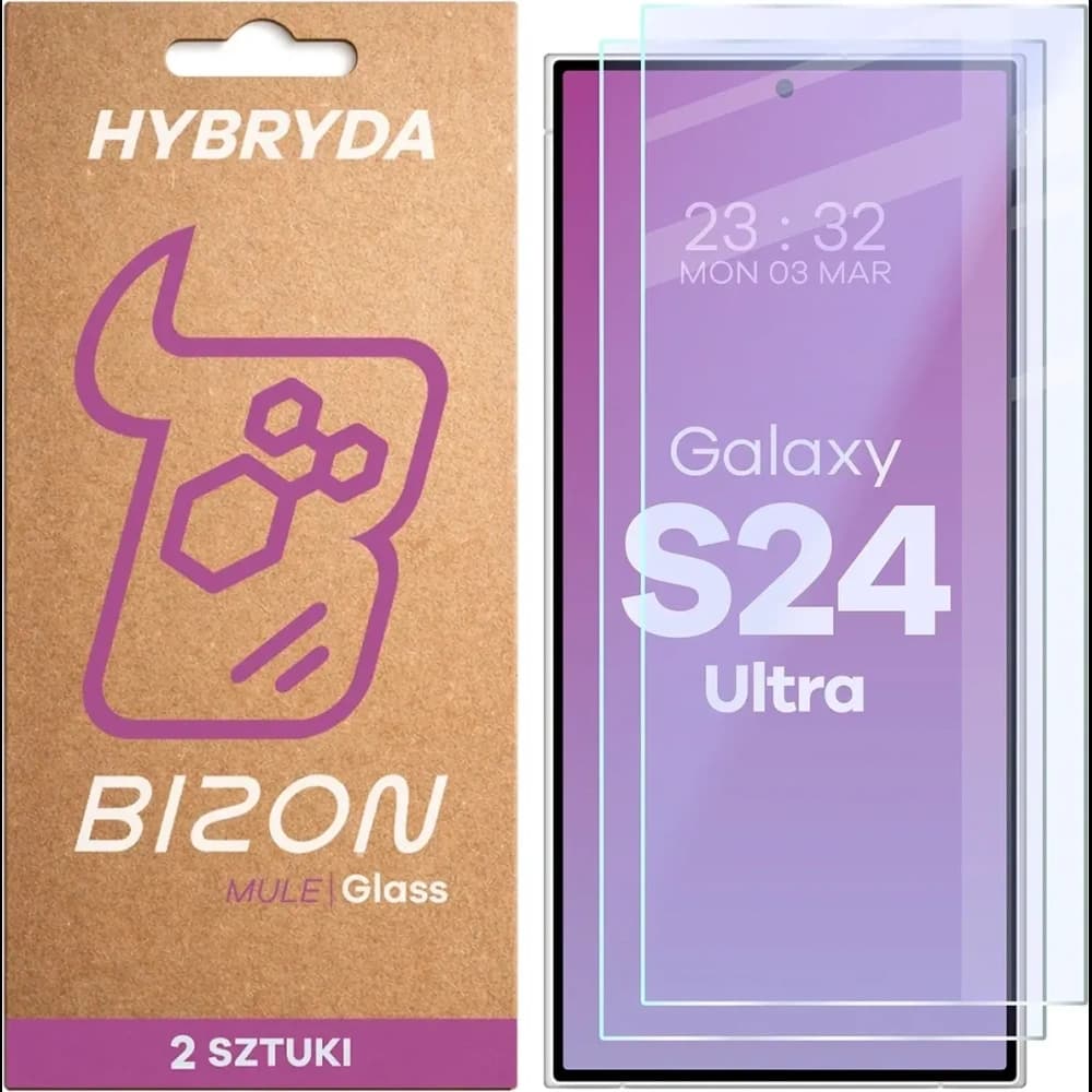 Bizon Glass Mule Duo Samsung Galaxy S24 Ultra [2 PACK]
 - 1