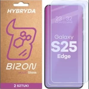 Bizon Glass Mule Duo Samsung Galaxy S25 Edge [2 PACK]