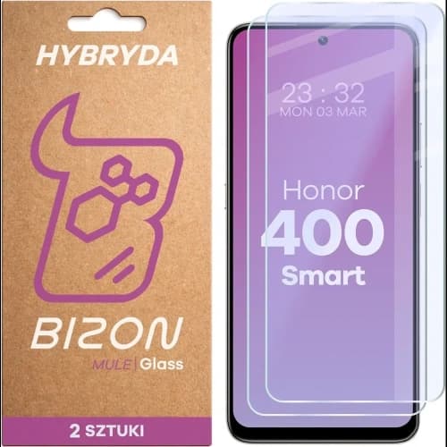 Bizon Glass Mule Duo Honor 400 Smart [2 PACK]
