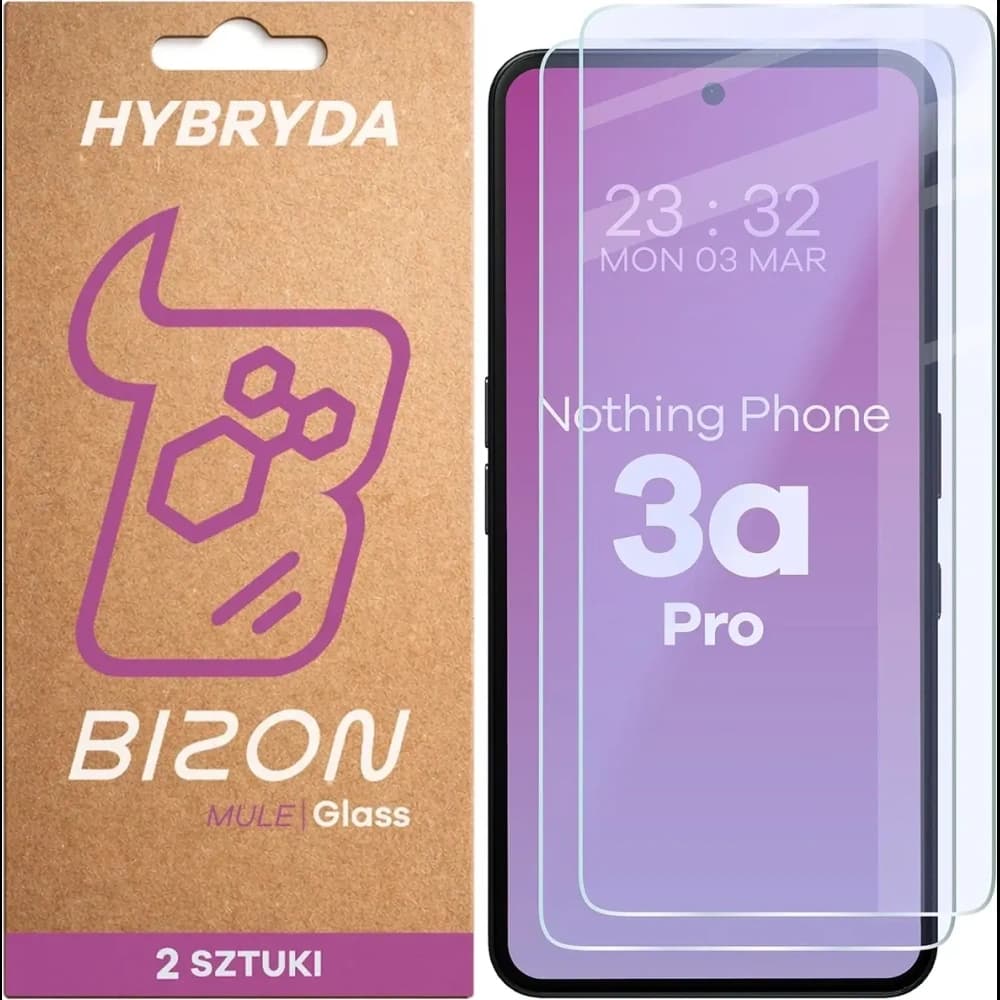 Bizon Glass Mule Duo Nothing Phone (3a) Pro [2 PACK]
 - 1