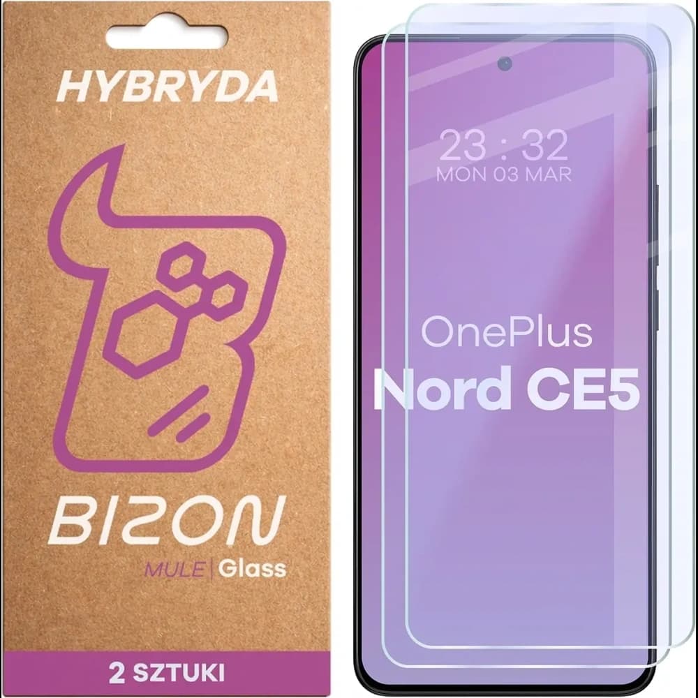 Bizon Glass Mule Duo OnePlus Nord CE5 5G [2 PACK] - 1