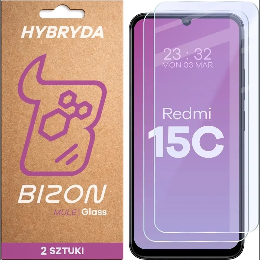 Bizon Glass Mule Duo Xiaomi Redmi 15C 4G [2 PACK] - 1