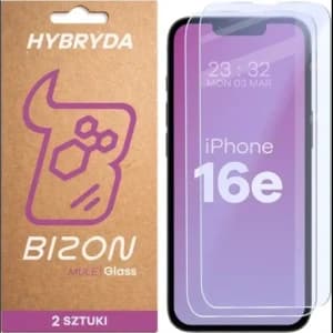 Bizon Glass Mule Duo Apple iPhone 17e / 16e [2 PACK]