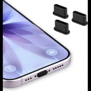 Bizon Accessories Dust Plug for Type C Port Devices schwarz [3 PACK]