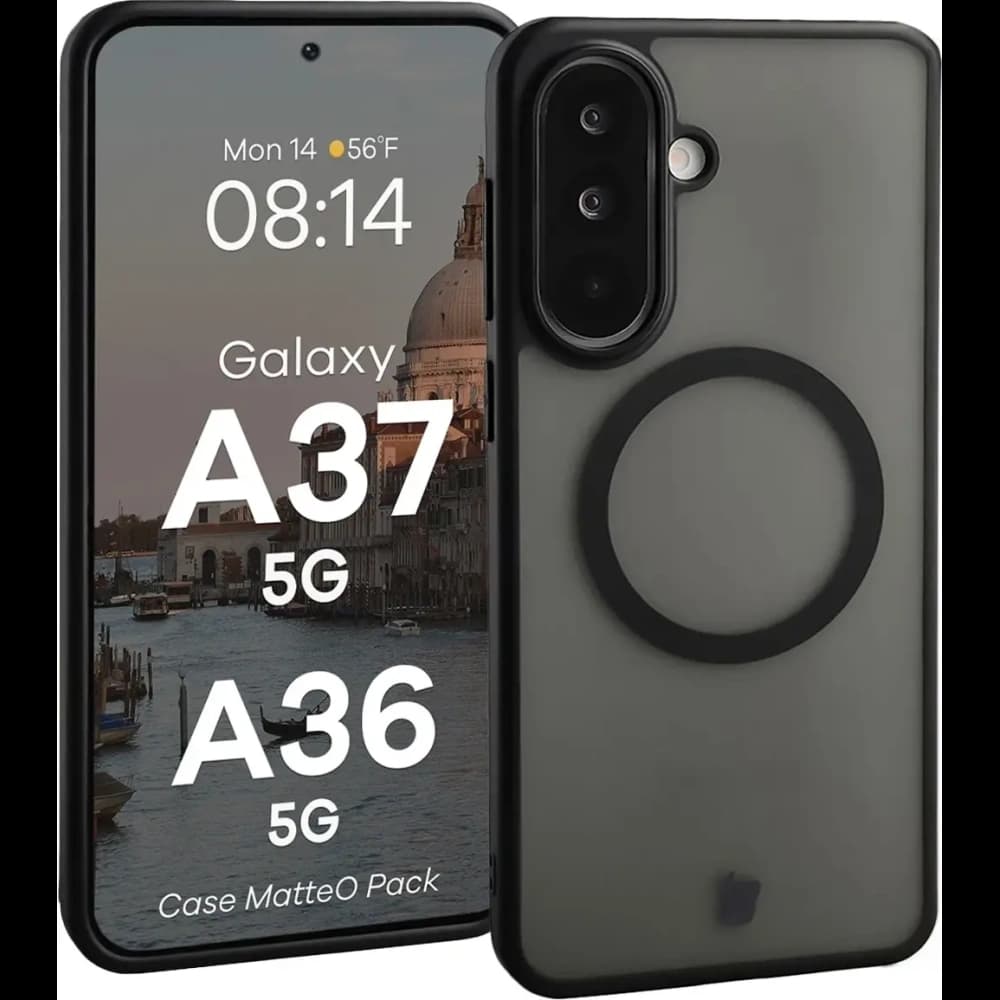 Bizon MatteO Magnetic Pack Samsung Galaxy A37 5G / A36 5G smoky black - 3