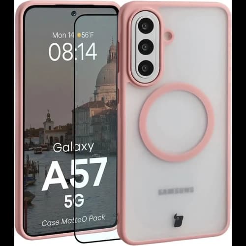 Bizon MatteO Magnetic Pack Samsung Galaxy A57 5G smoky light pink
