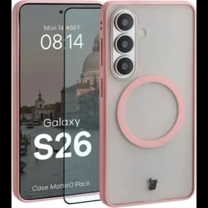 Bizon MatteO Magnetic Pack Samsung Galaxy S26 smoky light pink