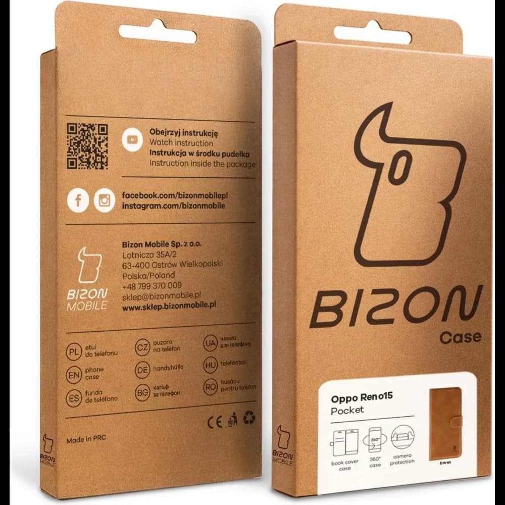 Bizon Case Pocket Oppo Reno 15 brown - 7