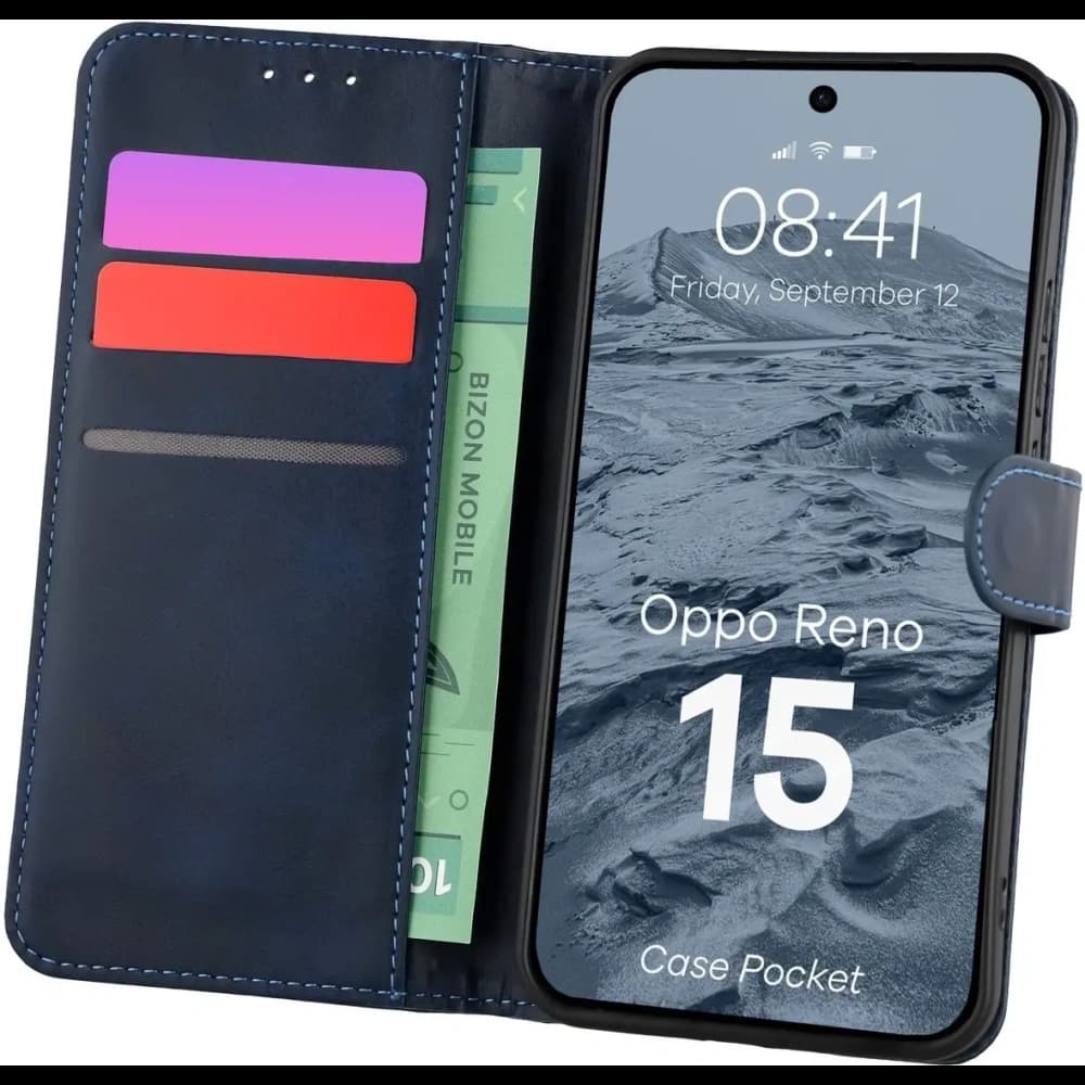 Bizon Case Pocket Oppo Reno 15 navy blue - 1