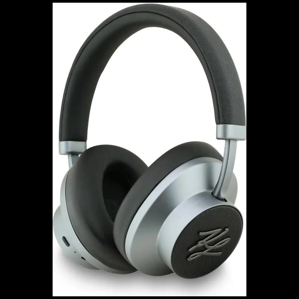 Karl Lagerfeld Grained Initials Bluetooth Wireless Over-Ear Kopfhörer ANC schwarz - 1