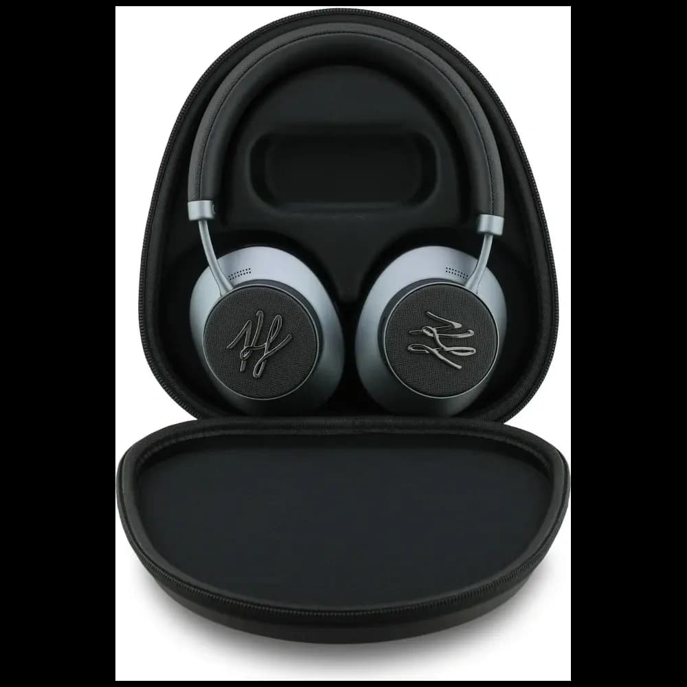 Karl Lagerfeld Grained Initials Bluetooth Wireless Over-Ear Kopfhörer ANC schwarz - 5