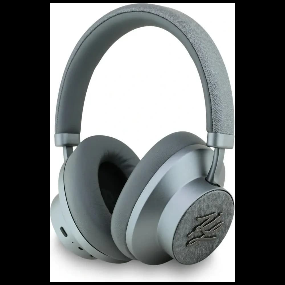 Karl Lagerfeld Grained Initials Bluetooth Wireless over-ear headphones ANC gray - 1