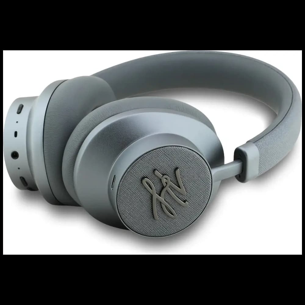 Karl Lagerfeld Grained Initials Bluetooth Wireless over-ear headphones ANC gray - 2