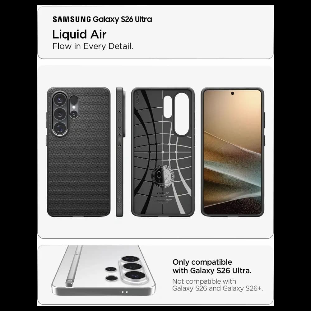 Spigen Liquid Air Samsung Galaxy S26 Ultra Matte Black - 6