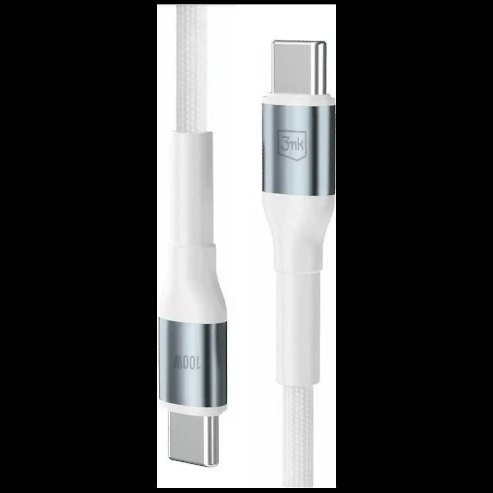 3MK Hyper Cable N-SERIES USB-C / USB-C 2m PD 3.0 QC 3.0 20V / 5A 100W Weiß - 4