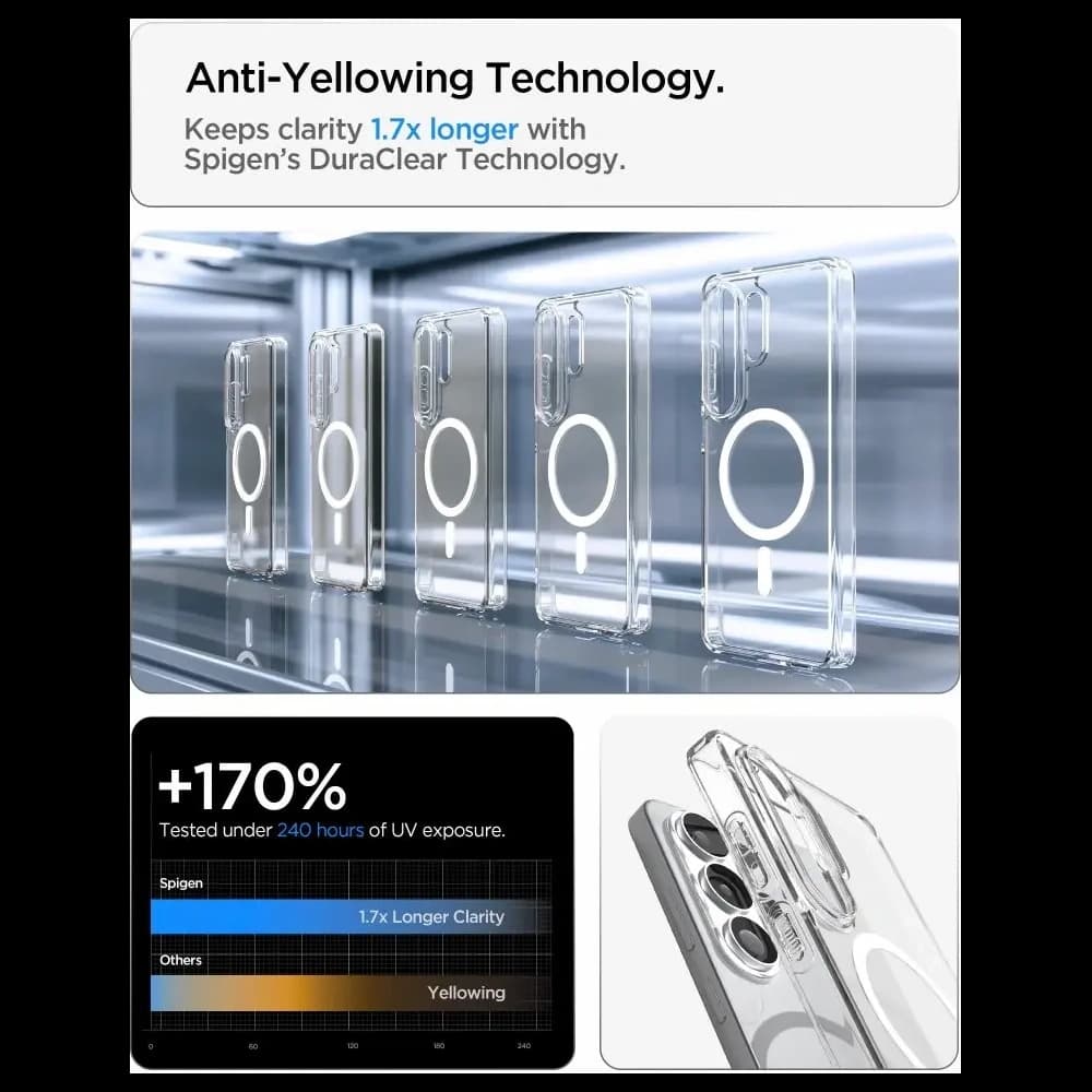 Spigen Ultra Hybrid Mag MagSafe Samsung Galaxy S26 Ultra Clear/white - 8