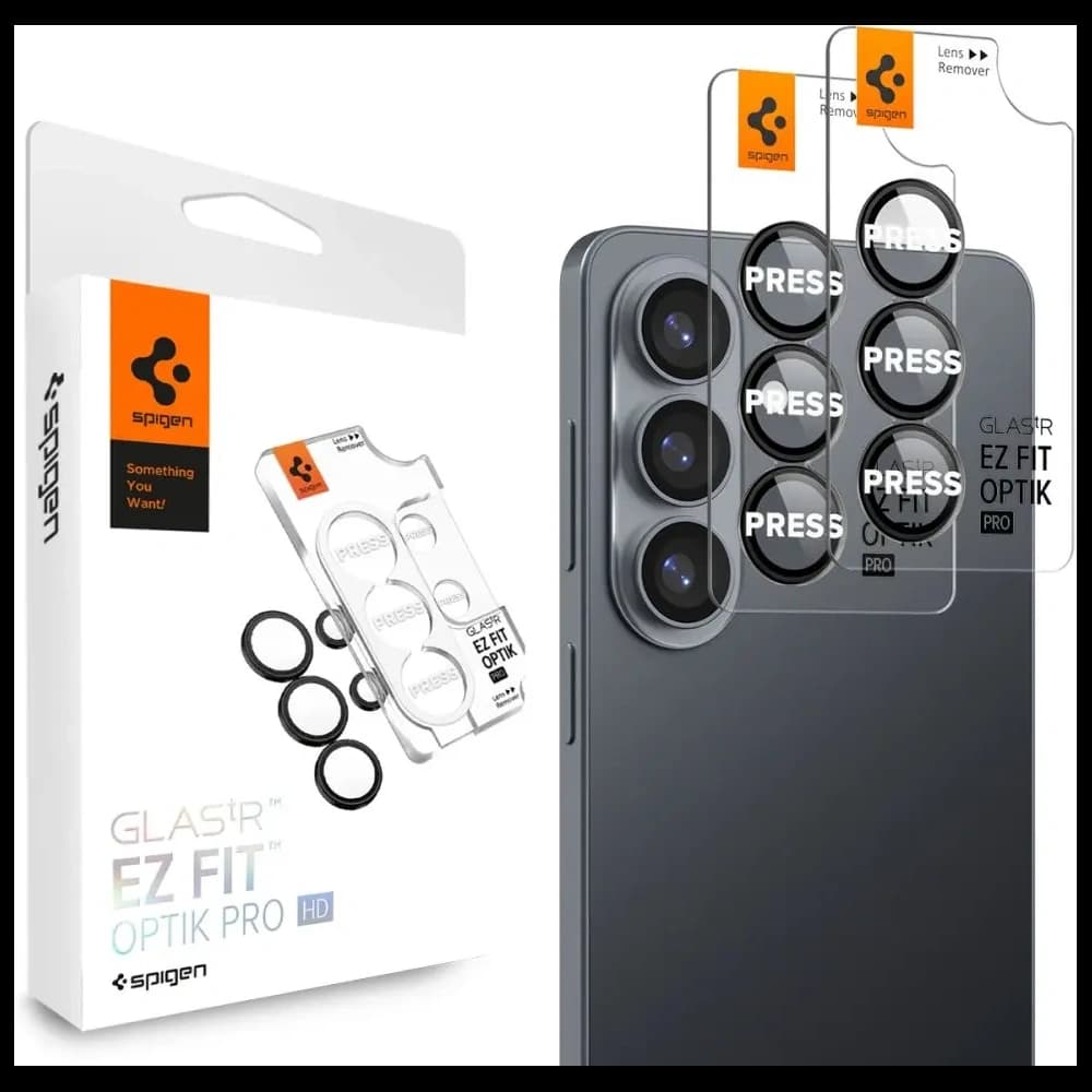 Spigen Optik Pro HD Glas.tr ez Fit Camera Protector Samsung Galaxy S26 Ultra Black [2 PACK] - 1