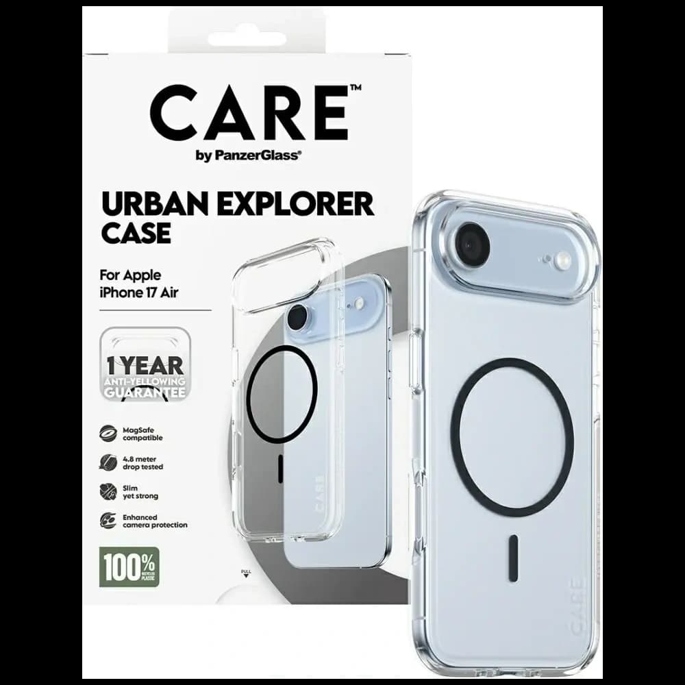 CARE by PanzerGlass Flagship Urban Explorer w. Black MagSafe Apple iPhone Air clear - 4