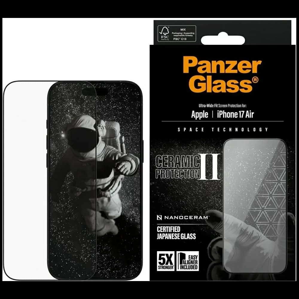 PanzerGlass Ceramic II Ultra-Wide Fit EasyAligner Apple iPhone Air
 - 1
