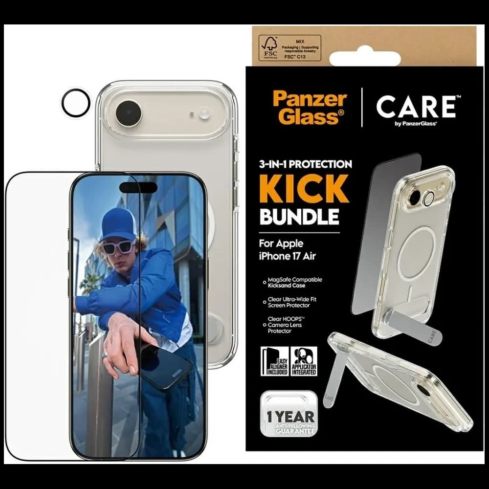 CARE by PanzerGlass Feature Kick 3in1 Set Apple iPhone Air - 1