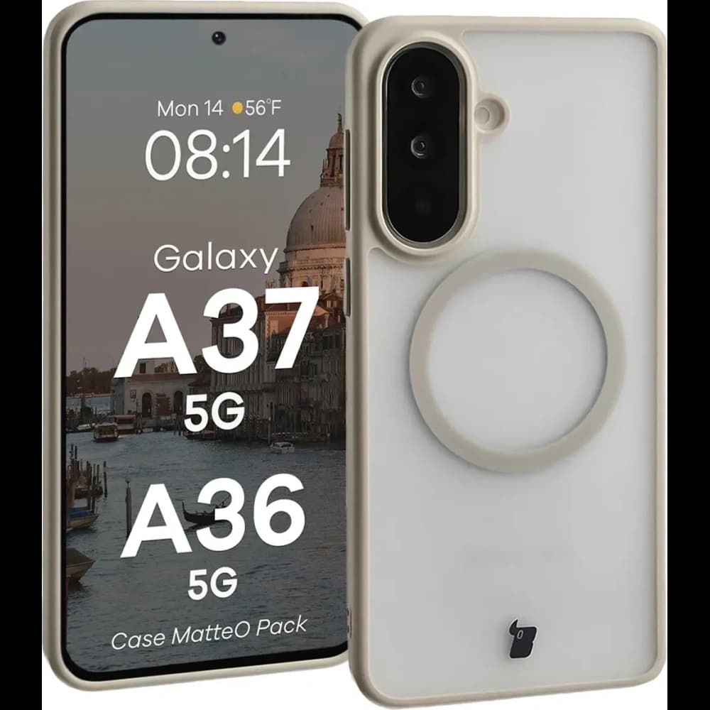 Bizon MatteO Magnetic Pack Samsung Galaxy A37 5G / A36 5G, smoky beige - 3