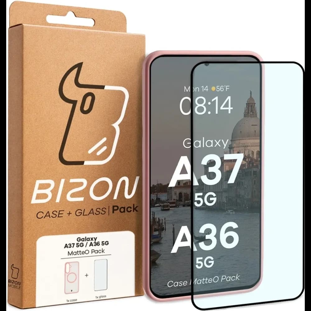Bizon MatteO Magnetic Pack Samsung Galaxy A37 5G / A36 5G, smoky light pink - 9