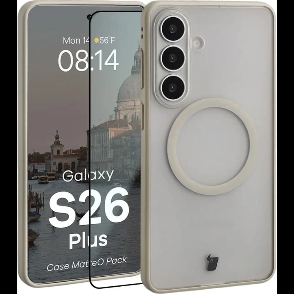 Bizon MatteO Magnetic Pack Samsung Galaxy S26+ Plus, smoky beige - 1