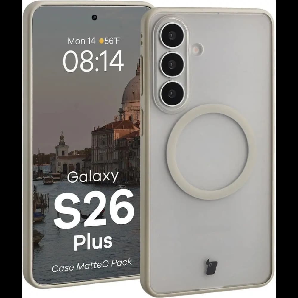 Bizon MatteO Magnetic Pack Samsung Galaxy S26+ Plus, smoky beige - 3