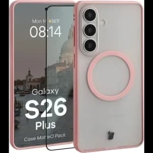 Bizon MatteO Magnetic Pack Samsung Galaxy S26+ Plus, smoky light pink