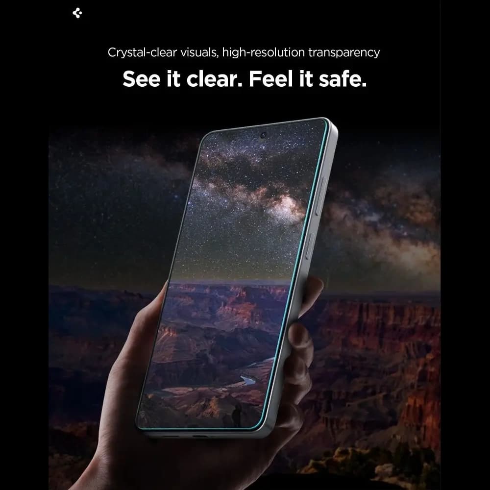 Spigen Glas.tr EZ Fit Pro AluminaCore HD Samsung Galaxy S26 Clear - 11