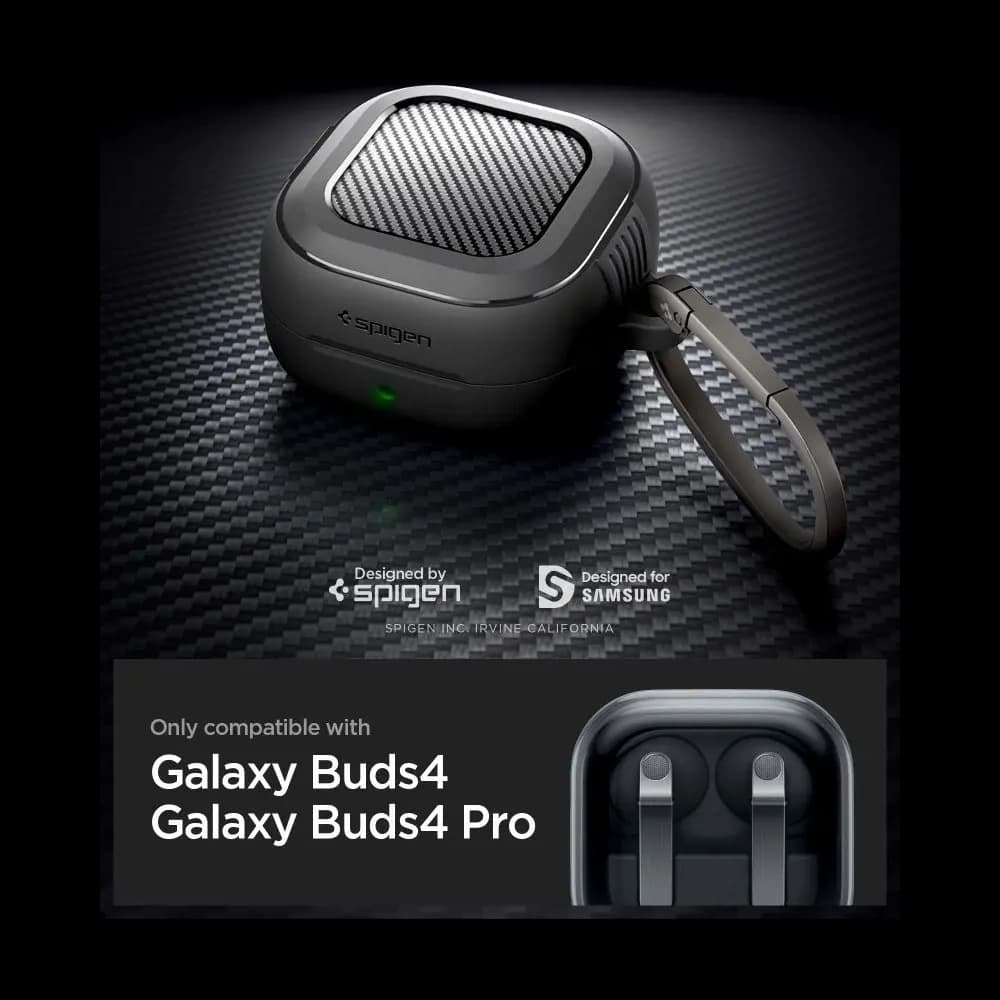 Spigen Rugged Armor Samsung Galaxy Buds 4 / 4 Pro Matte Black - 7