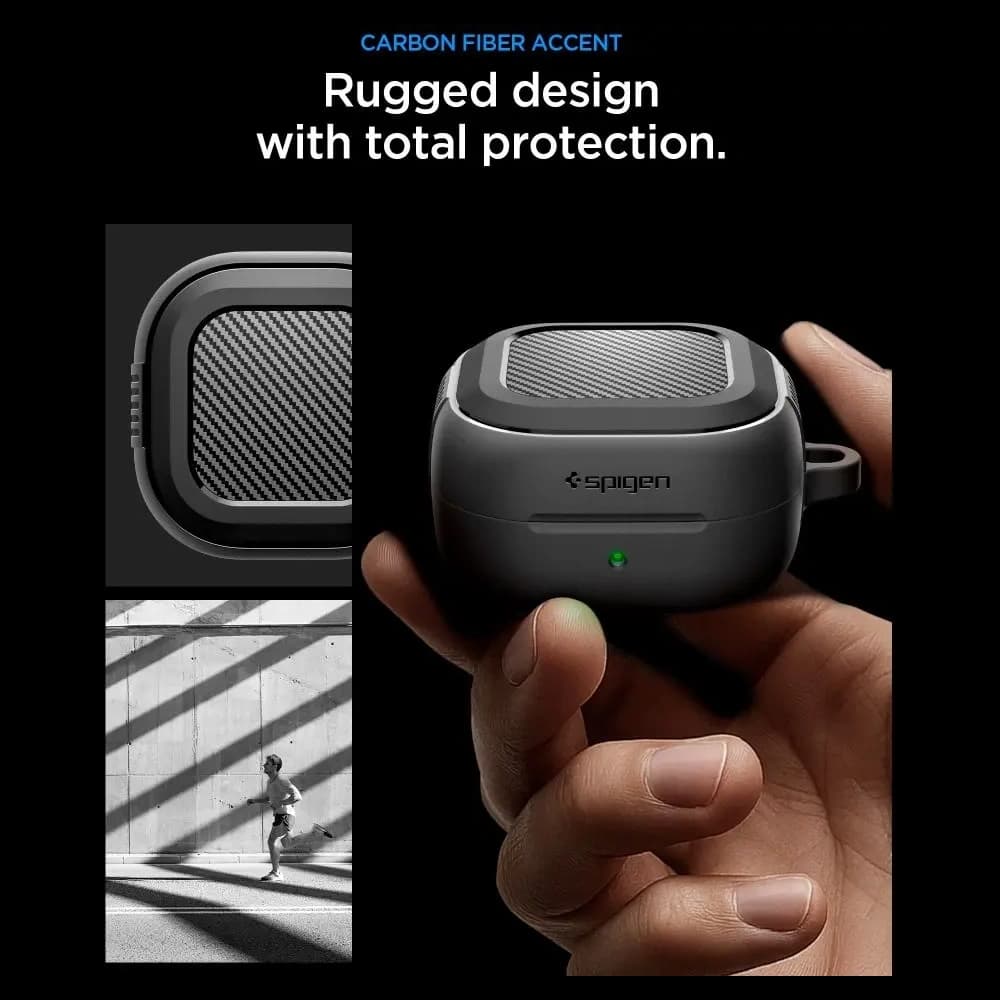 Spigen Rugged Armor Samsung Galaxy Buds 4 / 4 Pro Matte Black - 8