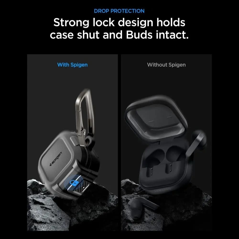 Spigen Lock Fit Samsung Galaxy Buds 4 / 4 Pro Matte Black - 10