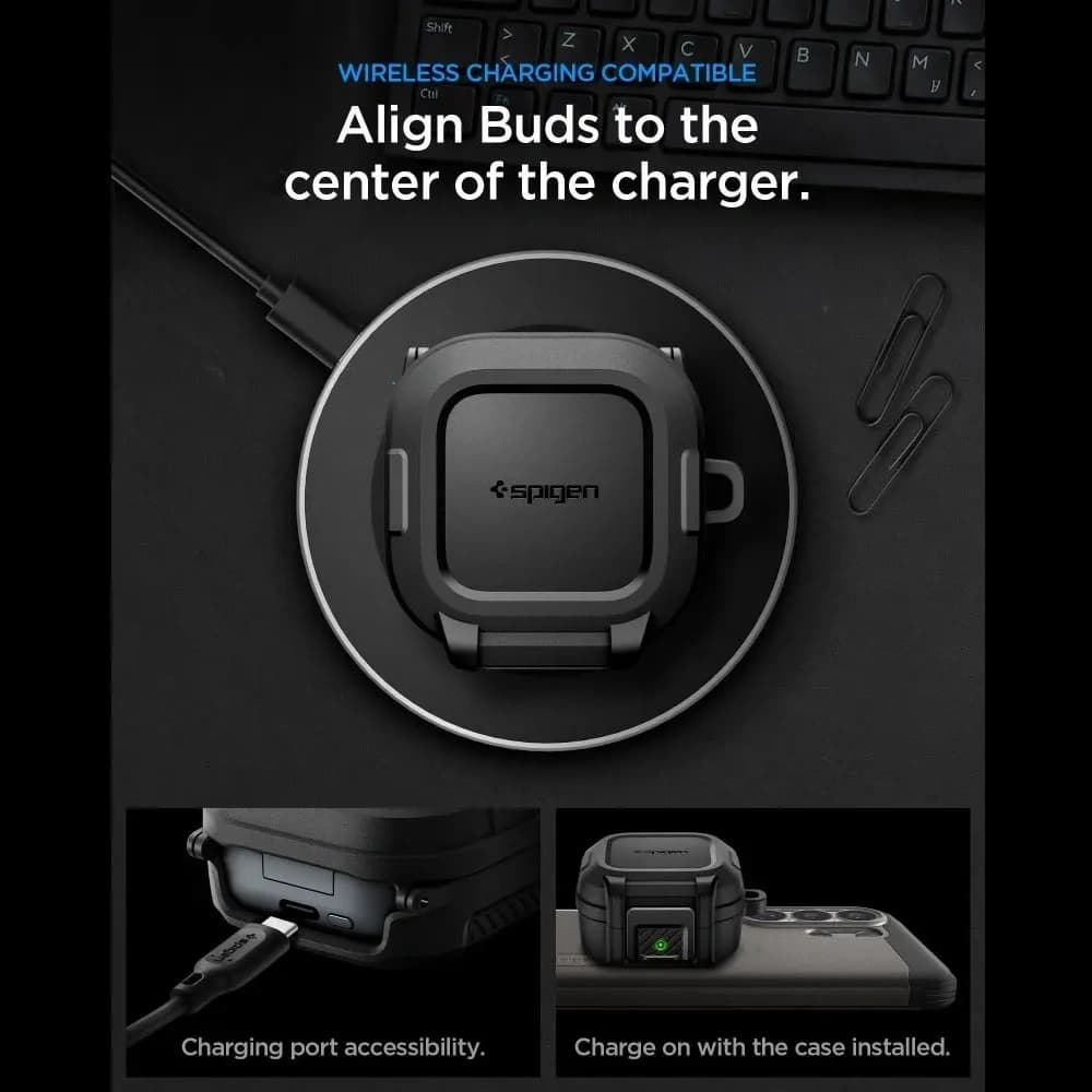Spigen Lock Fit Samsung Galaxy Buds 4 / 4 Pro Matte Black - 11