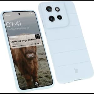 [CR] Bizon Hülle für Motorola Edge 50 Neo hellblau