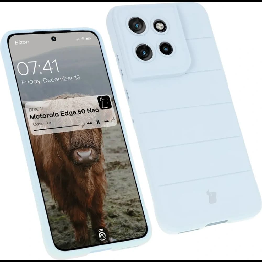 [CR] Bizon Hülle für Motorola Edge 50 Neo hellblau - 1