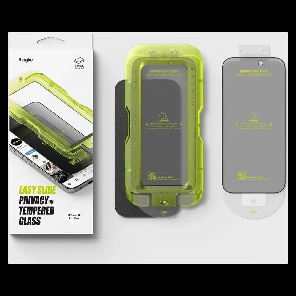 [CR] Ringke Easy Slide Apple iPhone 17 Pro Datenschutz [2 PACK] - 6