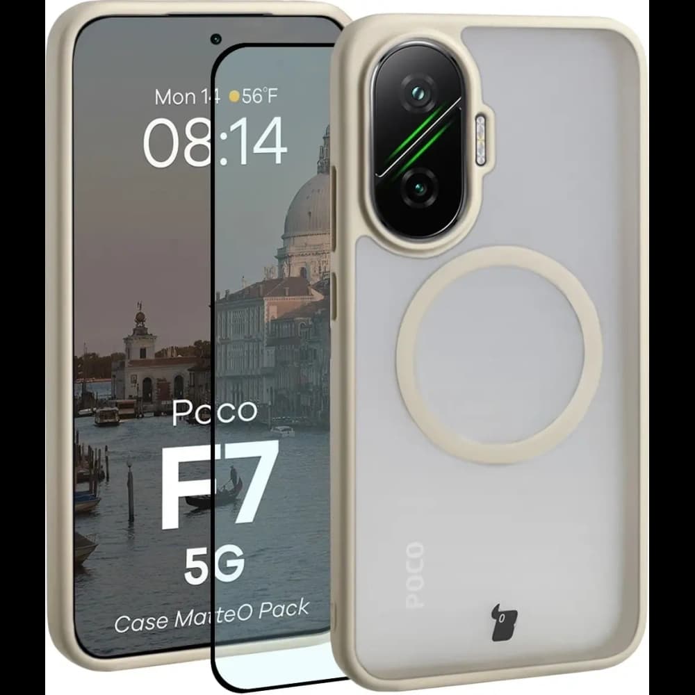 Bizon MatteO Magnetic Pack Xiaomi POCO F7, smoky beige - 1