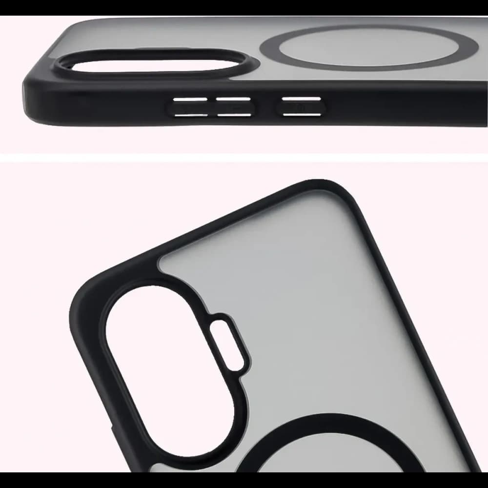 Etui z pierścieniem magnetycznym + szkło hartowane Bizon MatteO Pack do Xiaomi POCO F7, przydymione-czarne - 5