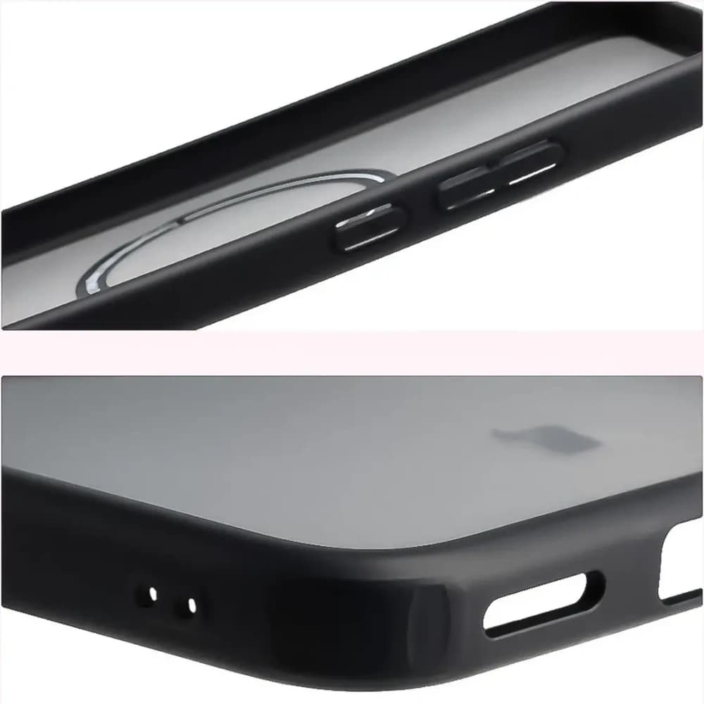 Etui z pierścieniem magnetycznym + szkło hartowane Bizon MatteO Pack do Xiaomi POCO F7, przydymione-czarne - 6