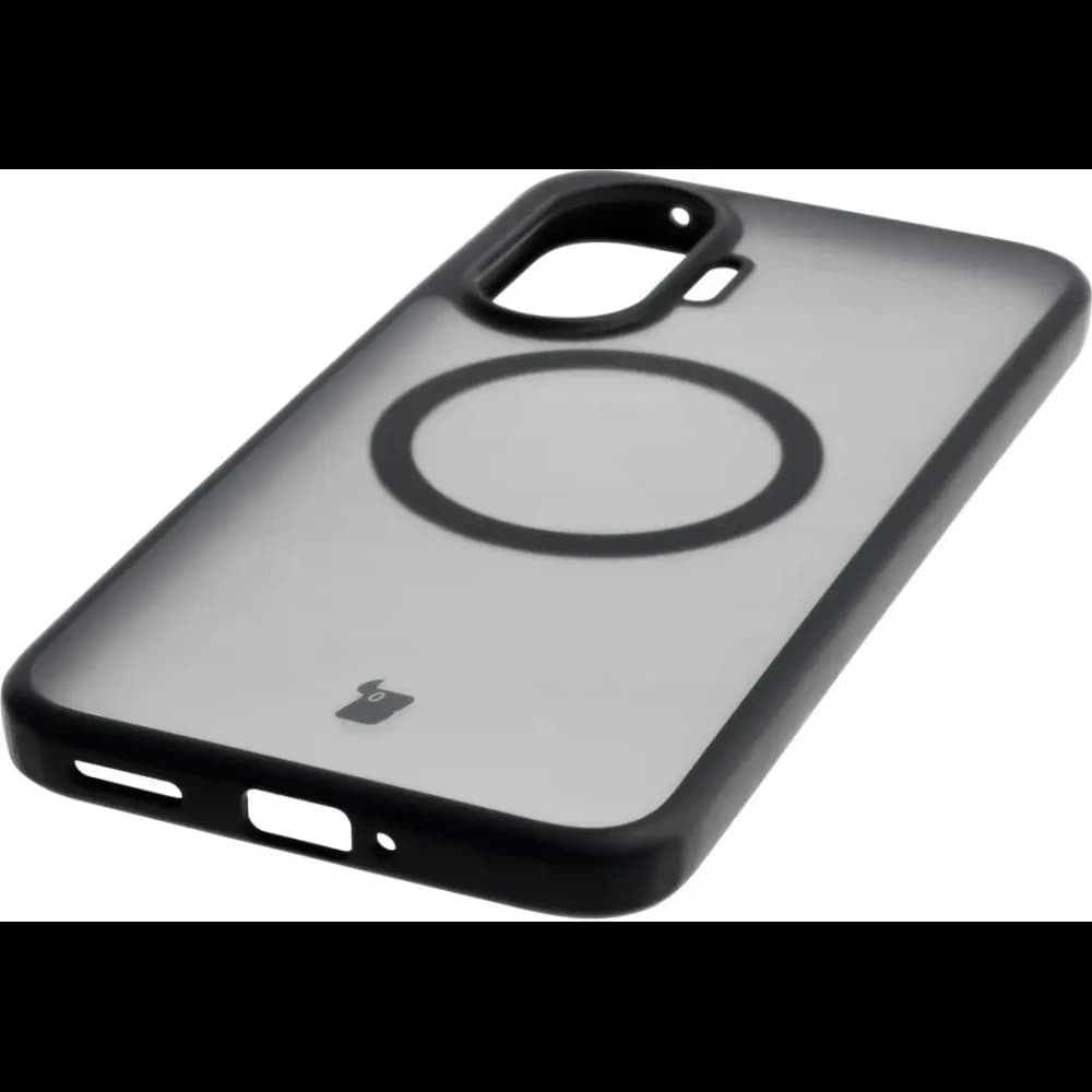 Etui z pierścieniem magnetycznym + szkło hartowane Bizon MatteO Pack do Xiaomi POCO F7, przydymione-czarne - 7