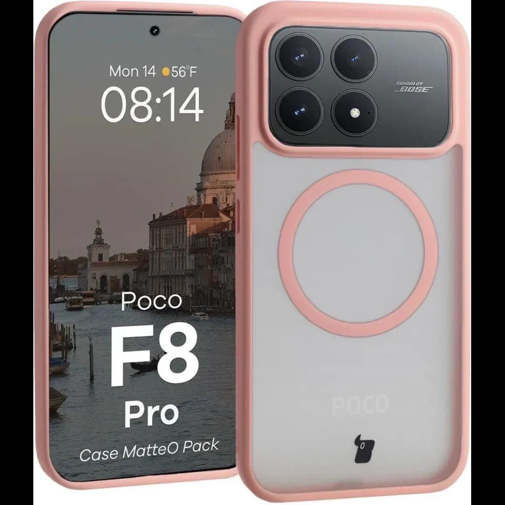 Bizon MatteO Magnetic Pack Xiaomi POCO F8 Pro, smoky light pink - 3
