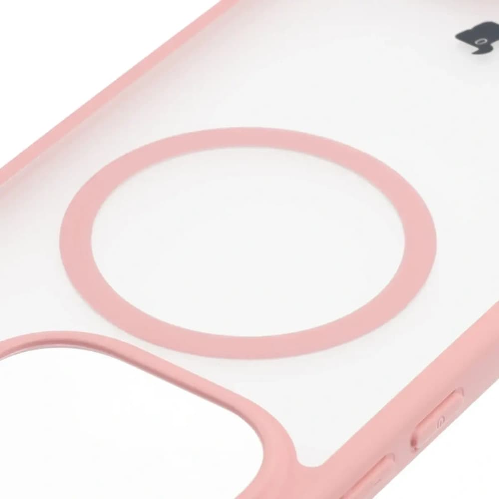 Etui z pierścieniem magnetycznym + szkło hartowane Bizon MatteO Pack do Xiaomi 15T Pro, przydymione-jasnoróżowe - 4