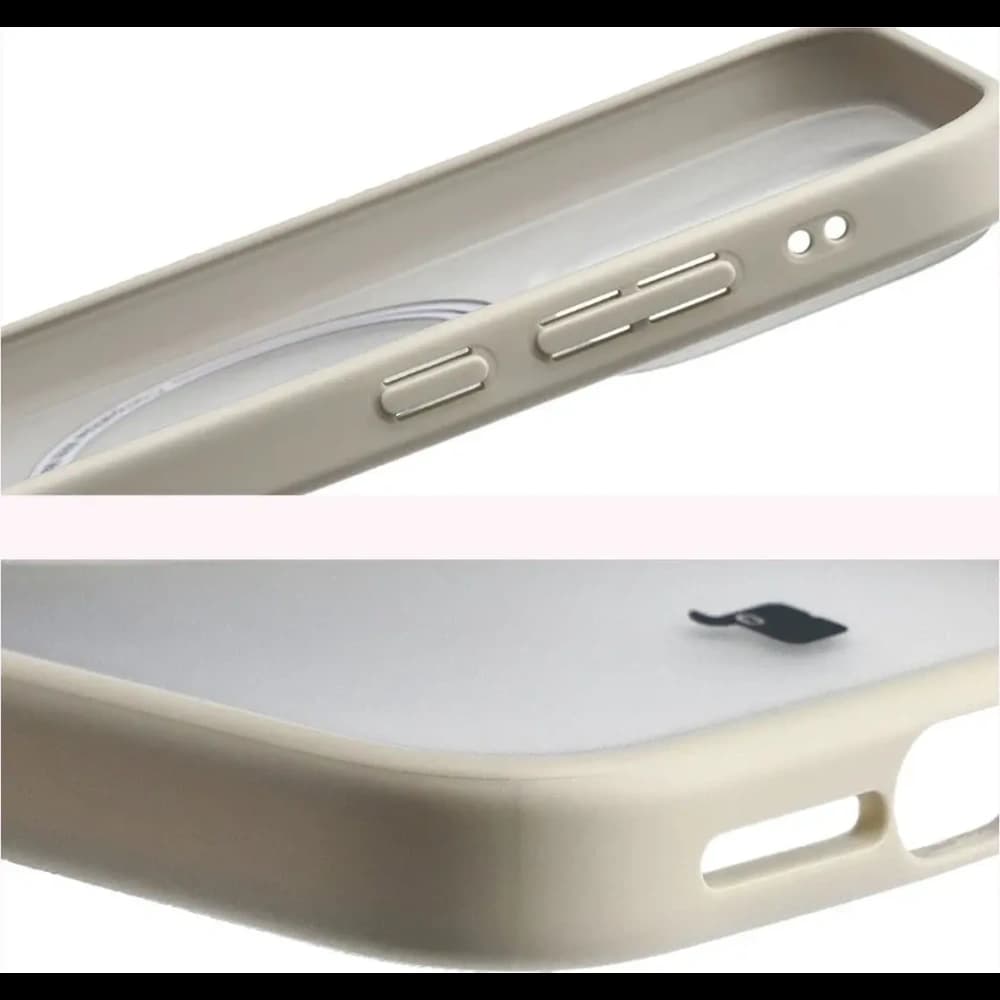 Etui z pierścieniem magnetycznym + szkło hartowane Bizon MatteO Pack do Xiaomi 17, przydymione-beżowe - 6