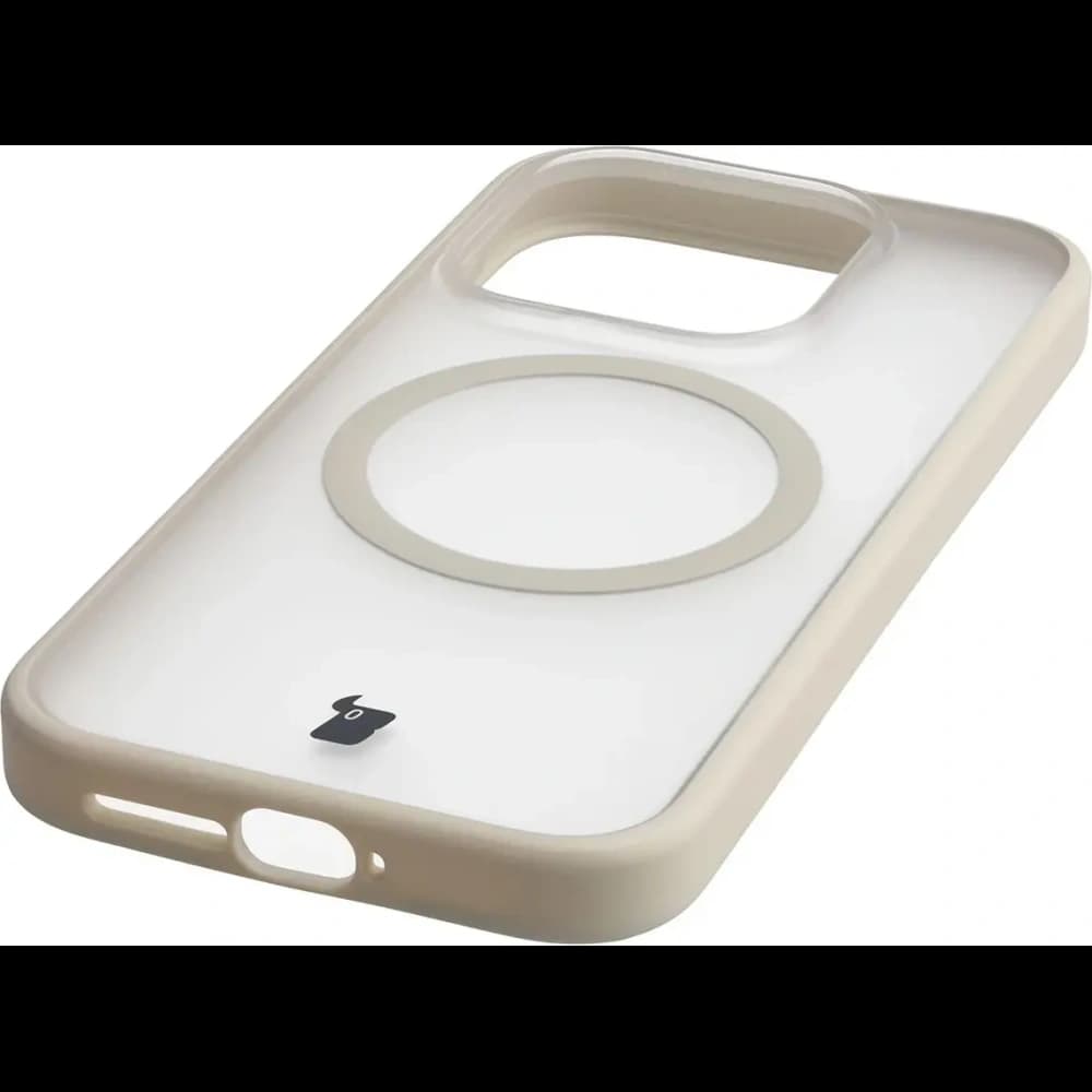 Etui z pierścieniem magnetycznym + szkło hartowane Bizon MatteO Pack do Xiaomi 17, przydymione-beżowe - 7