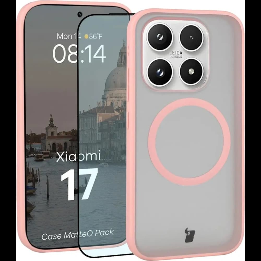 Bizon MatteO Magnetic Pack Xiaomi 17, smoky light pink - 1